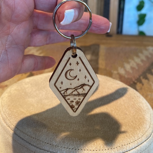 Accessories - 🎉NEW‼️. MOON & STARS WOODEN KEY CHAIN‼️